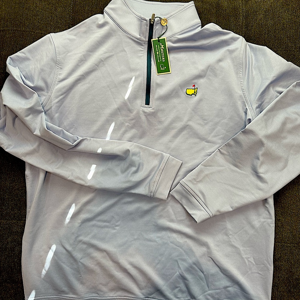Masters Peter Millar 1/4 zip baby blue pull over.